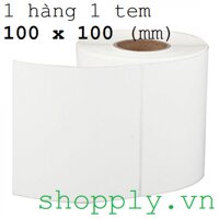 Giấy decal in chuyển nhiệt 1 tem 100x100mm (tem vuông), dài 50m