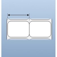 Giấy decal in chuyển nhiệt 2 tem 40x30 (mm), 50m (in tem nhãn mã vạch)