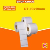 Giấy decal in mã vạch 50×40 nhiệt 1 tem 30m