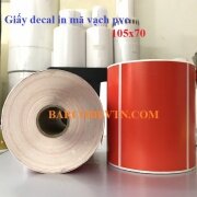 Giấy decal in tem nhãn mã vạch pvc 105×70 màu đỏ