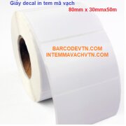 Giấy decal in tem nhãn mã vạch 80×30