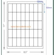 Giấy decal in tem nhãn mã vạch tờ A4 50×20