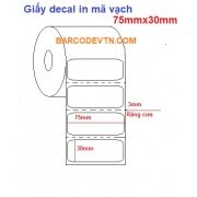 Giấy decal in tem nhãn mã vạch 75×30