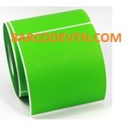 Giấy decal in tem nhãn mã vạch 100×120 màu xanh lá