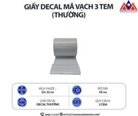 Giấy decal mã vạch 3 tem (thường)