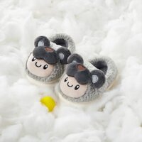 Giày dép bông cho bé Em Bé Dễ Thương gấu chống trượt cotton mùa đông dép lông