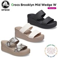 Giày dép crocs - dép nhựa crocs blooklyn mid đế xuồng 6cm cho nữ, chống thấm nước, chống trơn trượt, chống hôi chân