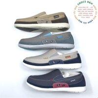 Giày dép crocs - giày vải crocs Walu Canvas cho nam chống trơn trượt, chống hôi chân, hàng nhà máy xuất xịn, đầy đủhộp