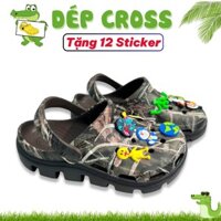 Giày dép Cross vảy sơn ràn ri đế đen siêu hot DEPCR7MNB1 tặng thêm 12 sticker cross