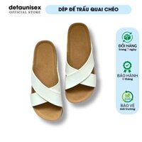 Giày dép đế trấu nam nữ quai chéo Detaunisex thấm hút mồ hôi chân Birken cực xinh - DETA23TD