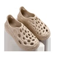 Giày Dép Đúc Nam Nữ Đục Lỗ Thoáng Khí EVA Mã D-01 - Đen/Nâu - Size 35-45