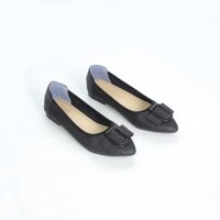 [Giày đẹp giá rẻ] Giày Búp Bê Da Bò Đế Mềm Khóa Vuông Beautynow P243