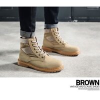 GIẦY đẹp Giày boot nam cổ cao đế cao su thân da shop ĐỊCH ĐỊCH DD484 chuyên giày sneaker giá tốt 2020 : hot