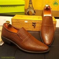 GIẦY đẹp Giày lười nam, dập vân cá sấu nổi [ Fullbox + tặng kèm tất] giá tốt 2020 : hot