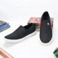 GIẦY đẹp Giày lười vải nam thân đen đế trắng DD361 Shop ĐỊCH ĐỊCH giá tốt . . : :