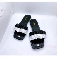Giày dép nữ 2 màu trắng đen bigsize 35_45