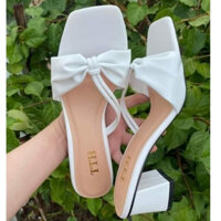 Giày dép nữ gót tiểu thư guốt 4 cm bigsize 35 đến 45 hình thật
