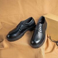 Giày Derby Nam Nữ Công Sở Cao Cấp Màu Đen Bóng, Giày Hàn Quốc Hỗ Trợ Tăng Chiều Cao