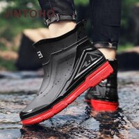 Giày đi mưa nam thời trang JINTOHO Giày đi mưa cao su ngoài trời Giày đi làm thời trang