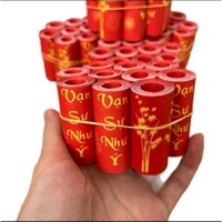 giấy đỏ cuộn sẵn trang trí ( 5cm×2cm×1cm ). 50 ống