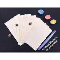 Giấy Dó vẽ màu nước A6, A5 - Do paper for watercolor - 10x15cm
