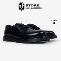 Giày Đốc Nam 8053 Full Black Da Bò Nappa J1 , Giày Dr.Martens 8053 Đế Kếp Đúc Nguyên Khối