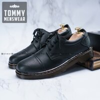 Giày Đốc Nam Cao Cấp Cổ Ngắn Da Bò Đẹp TOMMY Giày Da Nam Buộc Dây Hàn Quốc GVN03