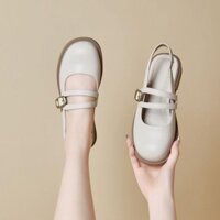 Giày đốc nữ lolita bịt mũi 2 dây chất da mềm trẻ trung cá tính mã BB-0202