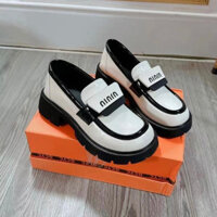 Giày đốc nữ Oxford da độn đế X1