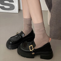 Giày đốc oxford nữ da mềm đế cao phong cách vintage giá rẻ chất lượng Hàn quốc GD012