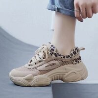 giầy độn đế màu  nâu kết hợp  cổ viền gia báo