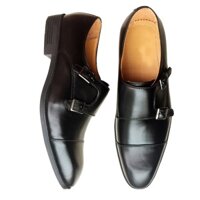 Giày Double Monk Strap 420 Da Bò Nguyên Tấm Thật 100% ( 2HB - 13)