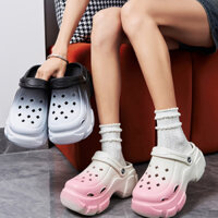 Giày đục lỗ đế dày dành cho nữ, dép đi biển chống trượt mới tăng chiều cao mũi EVA để mặc bên ngoài