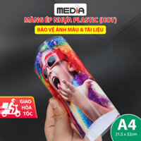 Giấy Ép Plastic A4 Media Khổ 21.5 x 32cm 100 Tờ Dày 40/60/80 Micro, Màng Plastic A4 Màng Ép Nhựa