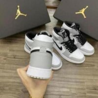 giày [full box+bill ] Giày thể thao Jodan 1 xám đen cao cổ P09 giày e.e