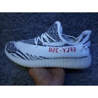 Giày gia cố Adidas 2024 yezzy sply 350 v2 Zebra Chạy bộ thông thường