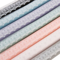 Giấy gói bó hoa Qixi 20 tờ, viền ren, sương buổi sáng, ánh sáng dịu nhẹ, giấy mờ bán trong suốt 20 tờ