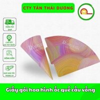 Giấy gói hoa hình ốc quế cầu vồng cực xinh tập 10 tờ
