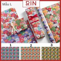 Giấy gói quà  giấy quà tặng giấy bao tập cao cấp  - Mẫu L - Màu 03