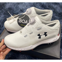 Giày golf nam UNDER ARMOUR trắng xám, kiểu dáng thể thao, chống thấm nước