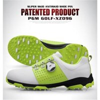 Giày golf nam XZ097 - Chất liệu Da PU cao cấp - Dây dày vặn tiện lợi, nhanh chóng tháo ra và đi vào một cách dễ dàng - trắng xanh - 41
