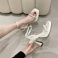 Giày gót đúp sandan giây mảnh 10cm xinh xắn hót 2023 cd