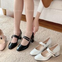 Giày guốc nữ 2 quai kiểu dáng tiểu thư 5p dễ đi sang chảnh mã s91