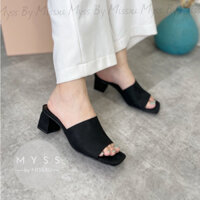 Giày guốc nữ MYSS quai ngang bản lớn 6cm - SU121