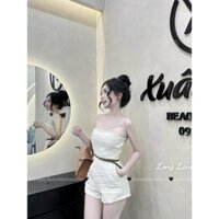 Giấy HDSD 3 Jumpsuit nữ váy cúp ngực zum đai nâu váy nữ sang chảnh shop HUY HÍP