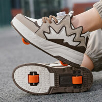 Giày Heelys Bánh Đôi Unisex Phong Cách Sinh Viên Internet Giày Bánh Xe Tự Động Phong Cách Trẻ Em Người Lớn Giày Heelys