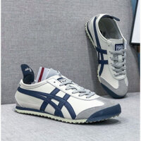 Giày hổ Onitsuka Mới Giày Mexico 66 Giày Nam Giày Da nâu đen nữ giày da báo thời trang thể thao giản dị BCL4