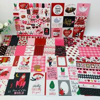 Giấy họa tiết nổi chủ đề tình yêu/ Giấy họa tiết theo bộ làm scrapbook, love box, làm thiệp,...
