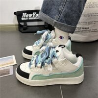 Giày Hợp Thời Trang Quốc Gia Nam ins Phong Cách Hồng Kông Giày Bánh Mì Đế Dày Phù Hợp Với Retro Giày Ván Trượt Cổ Điển Sang Trọng Cặp Đôi Giày Tập Luyện Đức SJH