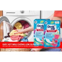 Giấy hút màu chống phai màu quần áo Denkmit hộp 24 tờ - 50 tờ hàng Đức